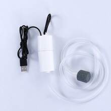 1个高效迷你水槽气泵，便携式USB水族箱气泵，静音迷你带气石，鱼缸增氧器，水槽，户外钓鱼，水槽氧气泵，水槽配件，无需电池 - 彩色 - 查看 14