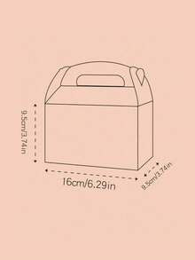 5/10/20pcs Children's Pink Bow Hand-Carried Boxes, Baby Birthday Party Candy & Cookie Packaging Boxes - Multicolor - View 8