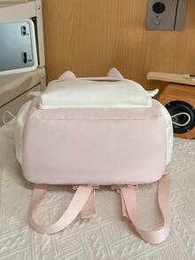 New Cute Cartoon High-Quality Large Capacity Fashion Minimalist Elegant Korean/Japanese Style Backpack - Pink - View 4