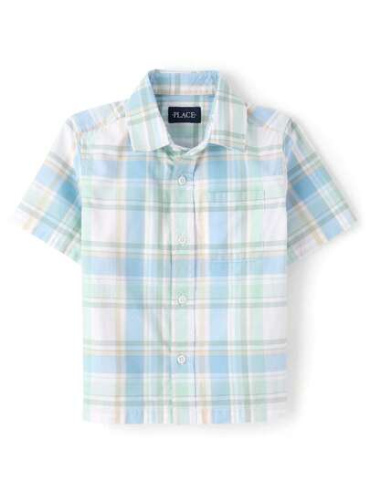 The Children's PLACE Boys Plaid Poplin Button Up Shirt