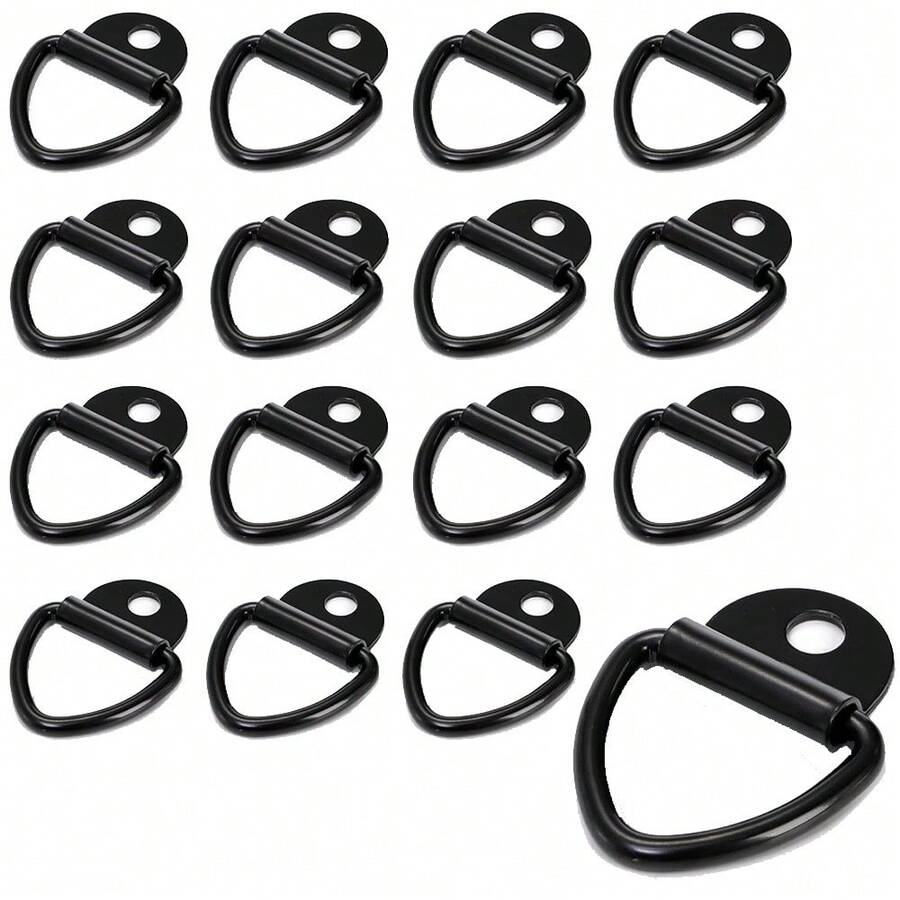 6pcs Heavy Duty Steel V-Ring Tie Down Anchors For Trucks, Trailers, Warehouses, Boats, Etc. (Black) - Tie down Anchors - View 1
