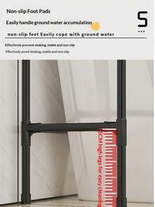 All-In-One Bathroom Storage Shelf With Laundry Hamper |     Freestanding, No-Tool Assembly, Space Saving Organizer For Over The Toilet Bathroom Storage Bathroom Storage Organziers Storage Toilet Paper Holder Bathroom Set - Black - View 8