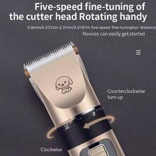 Electric Pet Grooming Kit For Cats And Dogs, USB Rechargeable Pet Electric Clipper Kit For Dogs, 4in 1 Low Noise Cordless Silent Claw Trimmer Nail Grinder, Clippers For Trimming Thick And Thin Hair, Pet Shaver For Small And Large Dogs And Cats. - 理髮器 + 4 把限位梳 - 查看 8