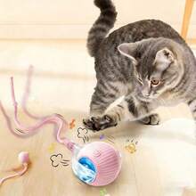 1 quả bóng đồ chơi cho mèo có quỹ đạo khó đoán, bóng trọng lực tương tác, đồ chơi điện tự động cho mèo, bóng thông minh, thích hợp để chơi và giải trí, màu ngẫu nhiên. - Nhiều màu - Xem 3