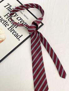 1pc Handmade Bright Red Fashion Headband, Suitable For JK Sports Style, Striped Slim Design Fits Casual, Weekend Outings, Dates, Campus Photos, Versatile Fashion Accessory, Can Also Be Used As Christmas Decoration - Multicolor - View 9