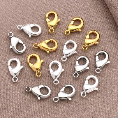 10 st 18K guld hummerklospännen kopplingar hummerklo ändspännen för smyckestillverkning DIY halsband armbandsdetaljer