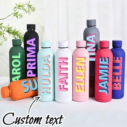 Bình nước bằng thép không gỉ tùy chỉnh, Bình nước khắc tên cá nhân, Bình giữ nhiệt cá nhân hóa, Quà tặng khắc tên, Quà tặng cho nữ, Quà kỷ niệm, Cốc học sinh tùy chỉnh cho năm học mới, Bình nước thể thao, Quà tặng ngày Valentine