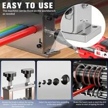 Máquina pelacables manual o pelacables accionado por taladro con 6 canales para cables de desecho de 1-17 mm - Plateado - Ver 11