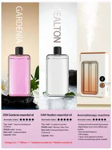 自动香氛扩散器，酒店定时喷雾扩散器，浴室除臭器，家用桌面空气清新剂，办公室香薰扩散器，卧室静音香氛扩散器，客厅香氛扩散器，精油扩散器，可充电，7种工作模式，6种精油可选，白色玻璃瓶，可重复使用，可加水和精油，生日/毕业礼物 - 多香型 - 查看 39