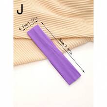 1条女士纯色发带，涤纶材质，轻盈透气，适合运动、瑜伽、健身，佩戴舒适，四季皆宜，可作运动发带、跑步发饰、瑜伽头巾、运动吸汗带 - 彩色 - 查看 11