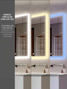 Espejo Luz Led Touch Pared Tocador Baño Vestidor 3 Luces Rectangular Con Marco - Tipo de Enchufe A USA (110-127V) - Ver 4