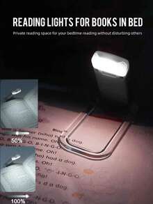 1个便携式可充电LED阅读灯，夹式阅读灯，带护眼设计，USB充电，床头阅读灯，适合学生、书虫、儿童，3种颜色模式和3种亮度级别，经久耐用，是情人节、新年、春节的理想礼物。 - 多色 - 查看 7