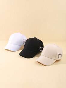 1/3 Piece Cute Fashion Animal Rabbit Bear Tiger Printed Baseball Cap Suitable For Baby Girls Boys Soft Adjustable For Toddlers Girls Boys Suitable For Spring Summer Daily Life Casual Party Play - Multicolor - View 18