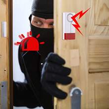 Lancoon Paquete De 2 Alarmas para Ventana De Puerta Control Remoto Inalambrico Sensor Magnetico De  para El Hogar Timbre Antirrobo Alerta Fuerte para Casa Apartamento Garaje Piscina - Blanco - Ver 2