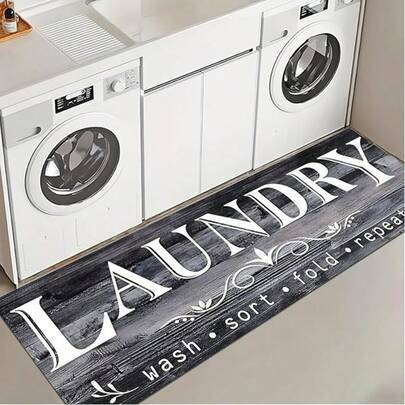 Laundry Room Rug Runner Brown Wood Non Slip Laundry Rugs And Mats For Laundry Room Decor Washable Runner Rugs For Farmhouse Kitchen Floor Laundry Bathroom Entryway Area Rugs