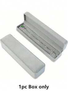 Bộ quà tặng gồm 1 dây chuyền trang sức dài bằng nhung, hộp đựng vòng tay, hộp trưng bày trang sức, thích hợp cho đám cưới, lễ đính hôn, cầu hôn, sinh nhật và kỷ niệm (màu đen), ngày Valentine và mùa tựu trường. - màu đen - Xem 17