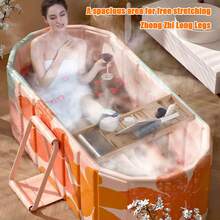 Bañera plegable con diseño floral de 1,5 metros, con un diseño reforzado de cinco capas para mejorar la impermeabilidad y la resistencia a la humedad, lo que garantiza una mayor durabilidad y practicidad. Esta económica solución para el baño es un regalo ideal para ocasiones como San Valentín, Acción de Gracias, inauguraciones de casas o cumpleaños, perfecta para familiares, amigos, esposas, novias y vecinos. - Rosa coral - Ver 9