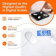 Multi-Function Smart Body Fat And Weight Scale, Household High-Precision Weighing Scale 396-Pound Digital Bathroom Scale Electronic Scale With LCD High-Definition Display And Temperature Display (Can Switch Between KG And Pound) Ultra-Wide Platform Electronic Weighing Suitable For Home, Fitness, Office And Outdoor Places.Bathroom Digital Scale With Tempered Glass Wide Platform - 粉色 - 查看 3