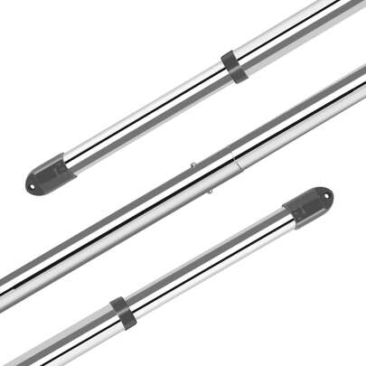 物干し竿 サビに強い304ステンレス パイプ太さ29.4mm 耐荷重50kg 洗濯物がたくさん干せる 屋内・屋外使用可 伸縮自在 洗濯竿 洗濯棒