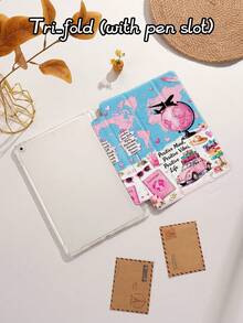 Travel IPad Case,Compatible With IPad 9.7/10.2/10.5/10.9/12.9/Pro 11, 10th Gen,Compatible With Samsung Galaxy Tab S6 Lite 10.4 Inch,Compatible With Kindle Paperwhite 12th Gen 2024,Kindle (11th Generation) 2022 Release,Soft Anti-Fall Protection,Smart Stand/Automatic Wake Up/Sleep - Multicolor - View 5