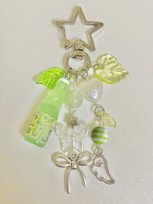 1个Y2K美学串珠绿色哈密瓜汽水星星钥匙扣和韩国汽水钥匙扣 - 均碼 - 查看 4