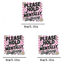 1pc/2pcs/3pcs Checkerboard Letter & Pink Heat Transfer Stickers, Creative Animal & Floral Pattern Heat Press Decals Suitable For Jacket, T-Shirt, Bag, Pillow, Hat Decoration Scrapbook Supplies Funny Stickers Scrapbooking Supplies Kindle - Multicolor - View 9