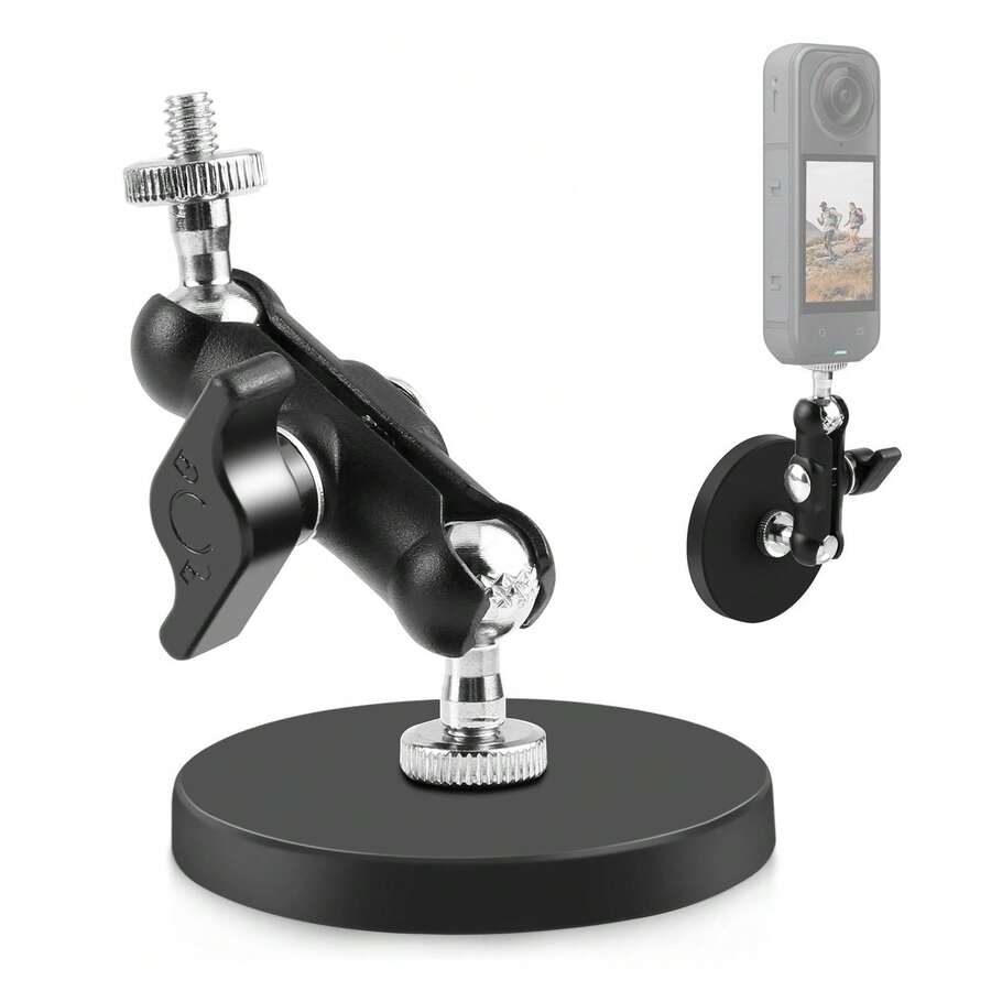 PULUZ Magnetic Pea-Style Clip Mount Holder With Mount Adapter & Long Screw (Black) - Black - View 1
