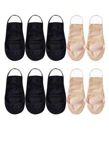 5 Pairs Women Invisible No-Show Socks, Non-Slip Thin Thick Cushion Liner Socks For High Heels & Flats, Breathable Summer - Multicolor - View 16