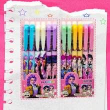 Mattel 12pcs Hot Selling K POP Witch Hunting Group Hot Erasable Neutral Pen Press Pen Student Stationery Man Signature Pen - Multicolor - View 7