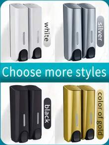 1 bình đựng xà phòng treo tường một hoặc hai lớp, bơm tay, thích hợp đựng sữa tắm, nước rửa tay, nước rửa chén, v.v., phù hợp cho khách sạn, nhà nghỉ, nhà bếp gia đình, phòng tắm, nhà vệ sinh, giúp lưu trữ và sắp xếp đồ dùng phòng tắm tiện lợi, tiết kiệm không gian, dễ sử dụng, phụ kiện phòng tắm, trang trí phòng tắm gia đình, thích hợp cho mùa tựu trường, ngày Valentine. - nhiều màu - Xem 1