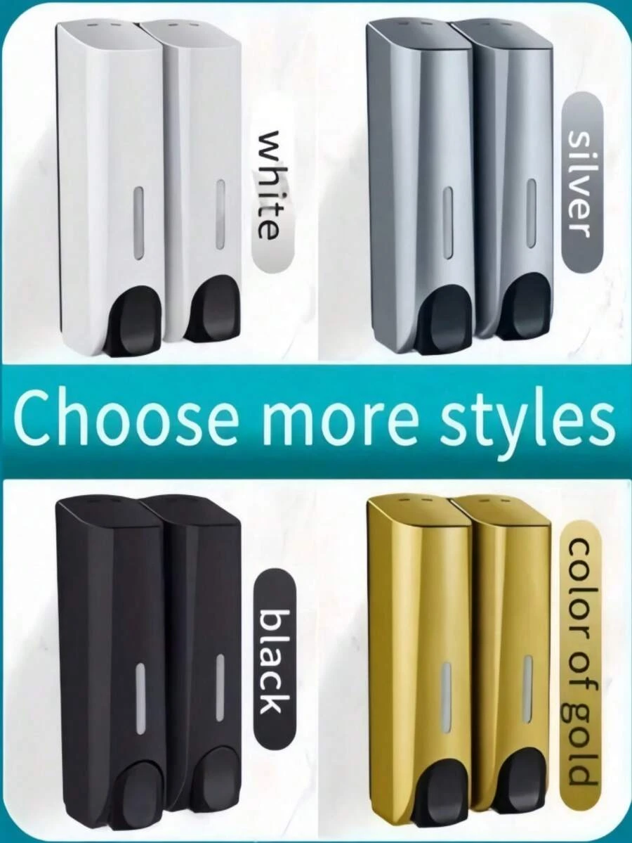 1 bình đựng xà phòng treo tường một hoặc hai lớp, bơm tay, thích hợp đựng sữa tắm, nước rửa tay, nước rửa chén, v.v., phù hợp cho khách sạn, nhà nghỉ, nhà bếp gia đình, phòng tắm, nhà vệ sinh, giúp lưu trữ và sắp xếp đồ dùng phòng tắm tiện lợi, tiết kiệm không gian, dễ sử dụng, phụ kiện phòng tắm, trang trí phòng tắm gia đình, thích hợp cho mùa tựu trường, ngày Valentine. - nhiều màu - Xem 1