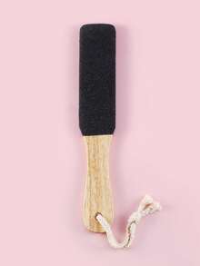 25*4.5cm Beechwood Foot File With Double-Sided 100# Black Silicon Carbide Abrasive, With Hanging Rope, Heat Shrink Coated File Surface - Black - View 8