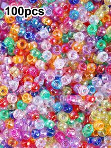 100/200 hạt nhựa acrylic hình ngựa, 9 kiểu màu sắc, hạt nhựa rời dùng làm phụ kiện trang sức, vòng tay, dây chuyền thủ công DIY, phụ kiện tóc. - hạt ngựa - Xem 26