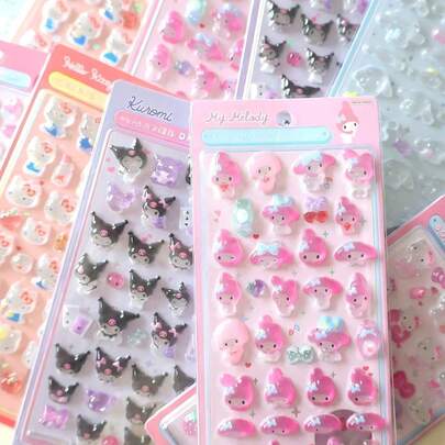 1pc Of Children's Anime Cartoon 3D Stickers, Cute Animal Cat Stickers, DIY Craft 3D Stickers, Suitable For DIY Phone Cases, DIY Sticker Notebooks, DIY Crafts, Laptops, Gift Packaging, Party Decoration, Perfect Holiday Gifts, Gifts For Fans And Friends, Back To School Gifts (Random Style)