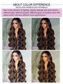 30英寸挑染蕾丝前假发，真人混纺发丝，4/27渐变蜂蜜金假发，女士款，13x4高清透明蕾丝前假发，200%密度，彩色混纺假发，预先拔毛，带婴儿发 - S2/30 - 查看 9