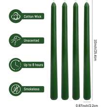 2/4支装10英寸红色锥形蜡烛，大豆蜡香氛蜡烛，适用于婚礼和圣诞节装饰、家居装饰、节日礼物、毕业派对、生日派对装饰、母亲节礼物、圣诞节装饰、圣诞礼物 - 彩色 - 查看 22