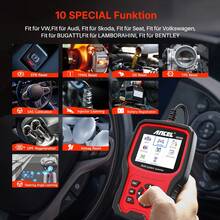 ANCEL VD700 OBD2诊断工具,兼容大众、奥迪、西雅特,全系统诊断,10项重置功能(机油、胎压、EPB、节气门、喷油器、SAS、DPF),终身免费更新,是送给汽车爱好者的完美节日礼物。 - VD700 - 查看 4