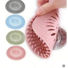 新款可重复使用硅胶网状排水口收集器，适用于淋浴房和厨房水槽 - 带/不带吸盘的排水口保护罩，送给房主的完美礼物（2 种可选） - 彩色 - 查看 3