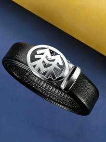 1pc Premium Durable Men's Belt, Alloy Automatic Buckle Design, Minimalist & Versatile For Casual, Business, Gift - Multicolor - View 8