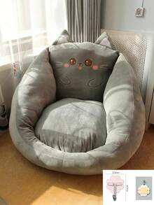 1 件卡通图案地垫 - 柔软圆形面料，是放松和阅读的理想之选，适合所有季节，可用于卧室、阳台或窗边座椅 | 设计有趣，耐用的涤纶绒面地垫，饰有可爱的卡通图案 - 厚实柔软的圆形编织垫，非常适合休闲阅读或躺椅使用，全年舒适（产品采用可拆卸设计）