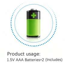 四头电动牙刷，含两节AAA电池，智能清洁电池供电电动牙刷，软毛刷 - 白色 - 查看 6