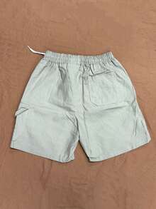 Cargo Shorts With Elastic Waistband, Direct From The Factory. - Beige - View 2