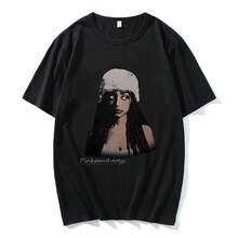 2025 Nueva Camiseta de Cantante Camisas de Hombre Hip Hop Algodón Cómoda Manga Corta Verano Camisetas de Mujer Harajuku Tops Transpirables - Negro - Ver 10