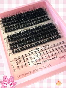 250PCS (D Curl 60D+80D +5-7mm Bottom Cluster Lashes)60D/80D 3D Thick Fluffy Lash Clusters10-18mm Faux Mink Fluffy Eyelash Clusters,With 5mm/6mm/7mm Bottom Lashes DIY Cluster Eyelash Tray , Like Lash Extension Cluster Eyelash Extensions Multi-Layered Volume DIY Individual Lashes Russian D Curl Dramatic Cluster Lashes DIY At Home (D Curl 60D+80D+5-7mm Lower Lshes) - D - 查看 8