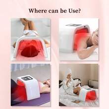 HanTai LED Light Therapy Facial Mask, Multi Color LED Face Mask, Portable Red Light Therapy Mask, Home And Travel Skin Care - 美規A型插(110-127V) - 查看 4