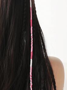 1 st handgjorda flätade hårband flerfärgade gör-det-själv-tillbehör, bohemiska söta hårnålspannbandskombinationer, lämpliga för eid, alla hjärtans dag, påsk, ramadanpresenter, festhårsnoddar - Gradientpulver - Visa 6