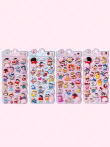 蜡笔小新动漫可爱趣味厚软捏解冻贴纸卡通玩具独角兽动物 - 彩色 - 查看 5