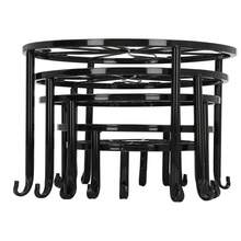 5 uds Soporte de Metal para plantas, decorativo innovador, resistente, estable, para interior y exterior, macetas para múltiples plantas - Negro - Ver 10