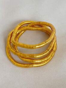 1件装 灵活蛇形多功能项链臂环手链项圈，用途广泛且灵活，可DIY时尚饰品，男女皆宜，可调节，金属材质，不含宝石 - 彩色 - 查看 5