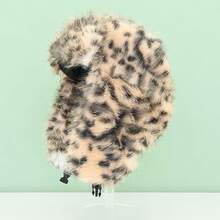 1 Pcs Leopard Print Faux Fur Trapper Hat, Winter Warm Earflap Beanie, Christmas & New Year Holiday Hot  Fashion Headwear - 黃色 - 查看 5